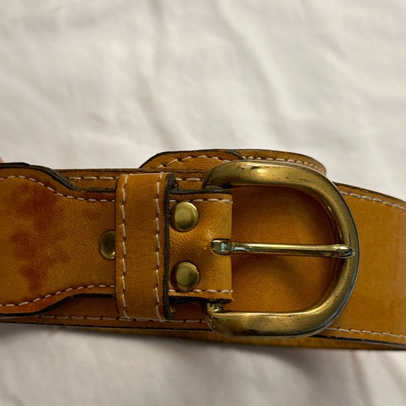 Vintage tan belt size 38 - Picture 2 of 5